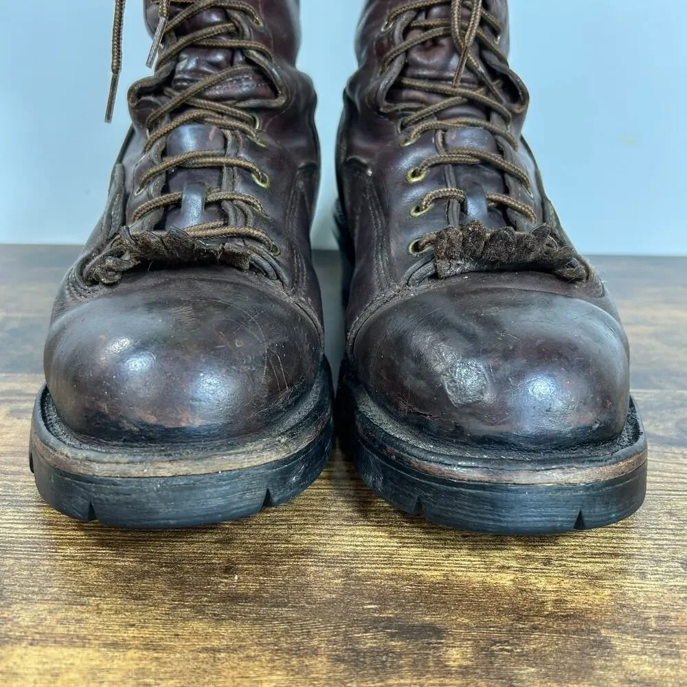 Hall's Mens 10.5 D 10” Waterproof Goretex Steel Toe Lineman Boots USA Made